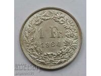 Ασήμι 1 φράγκου Ελβετία 1964 Β - Ασημένιο νόμισμα #38