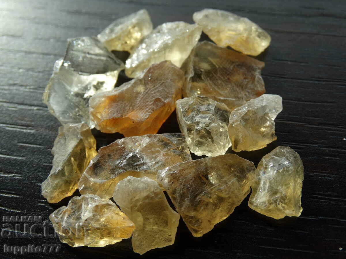 134 k natural citrine 14 pieces lot with price 44.99 BGN | € 23.00
