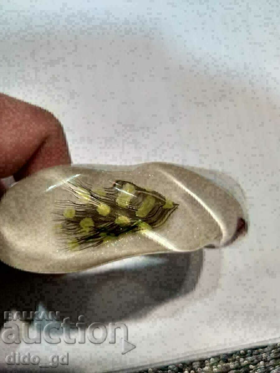 A unique beautiful bracelet with feathers, made of hardened sea foam - 5 A unique beautiful bracelet with feathers, made of hardened sea foam - 5