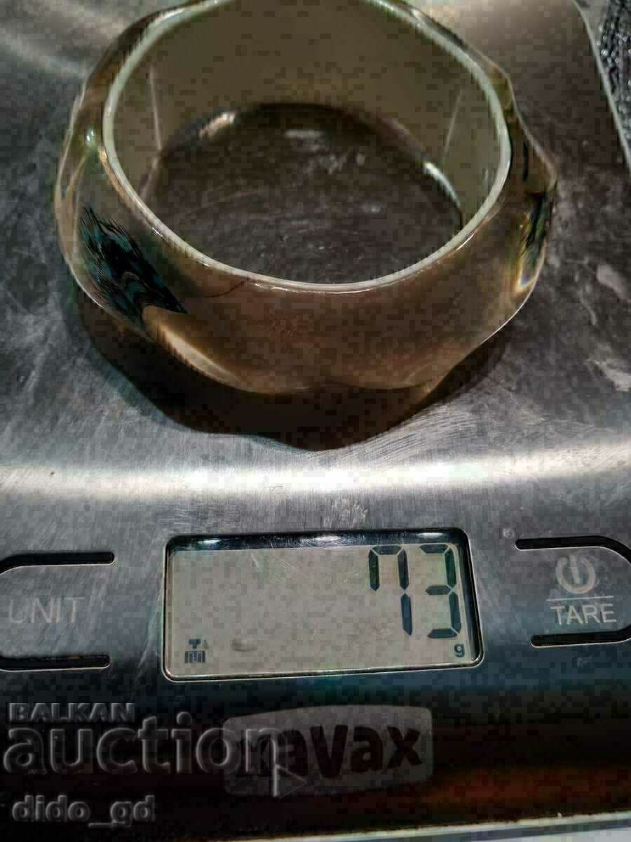 A unique beautiful bracelet with feathers, made of hardened sea foam - 7 A unique beautiful bracelet with feathers, made of hardened sea foam - 7