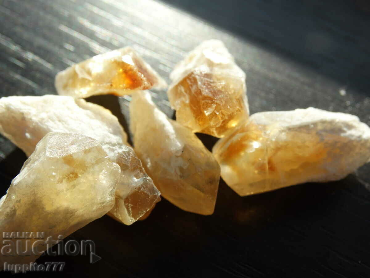 52 grams of natural citrine point 6 pieces lot with price 49.99 BGN | € 25.56 52 grams of natural citrine point 6 pieces lot with price 49.99 BGN | € 25.56