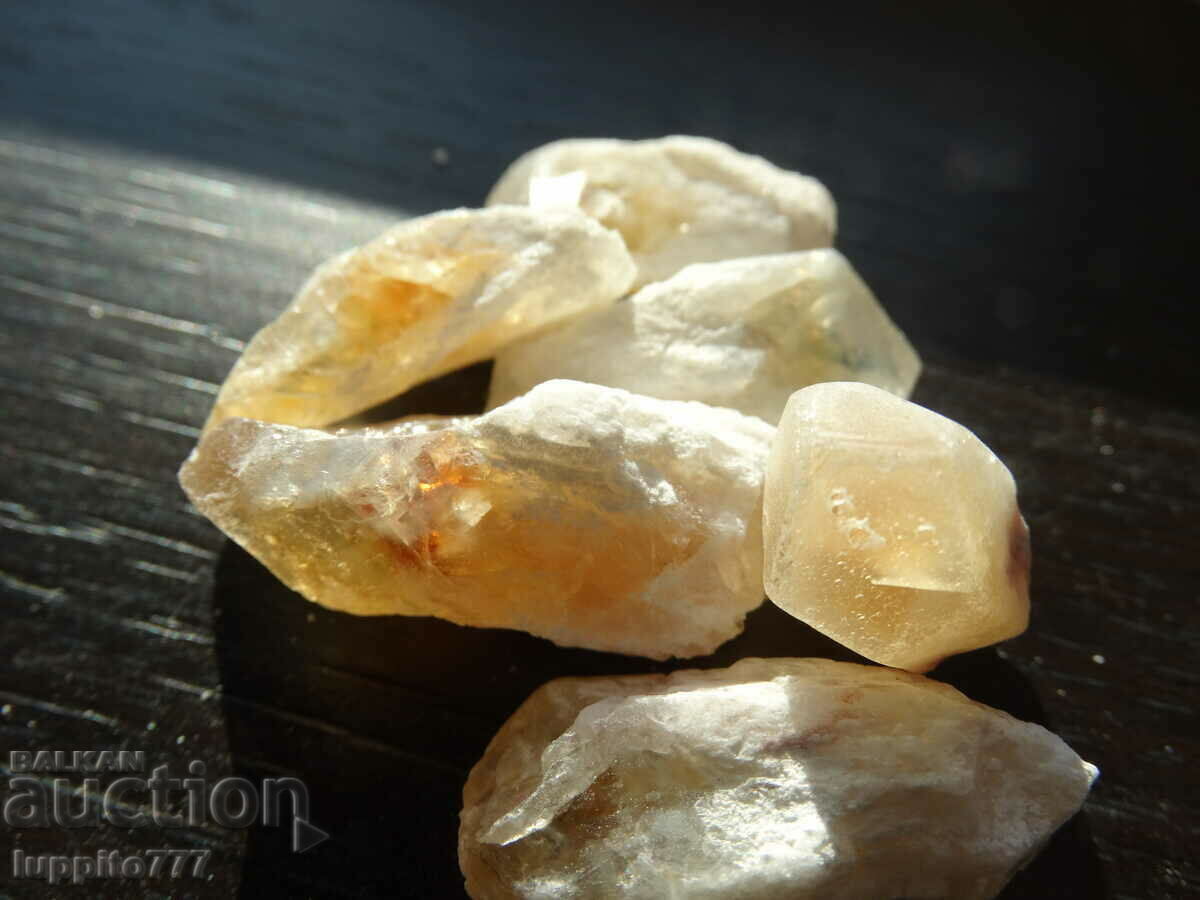 Delivery of 62 grams of natural citrine point 6 pieces lot Delivery of 62 grams of natural citrine point 6 pieces lot