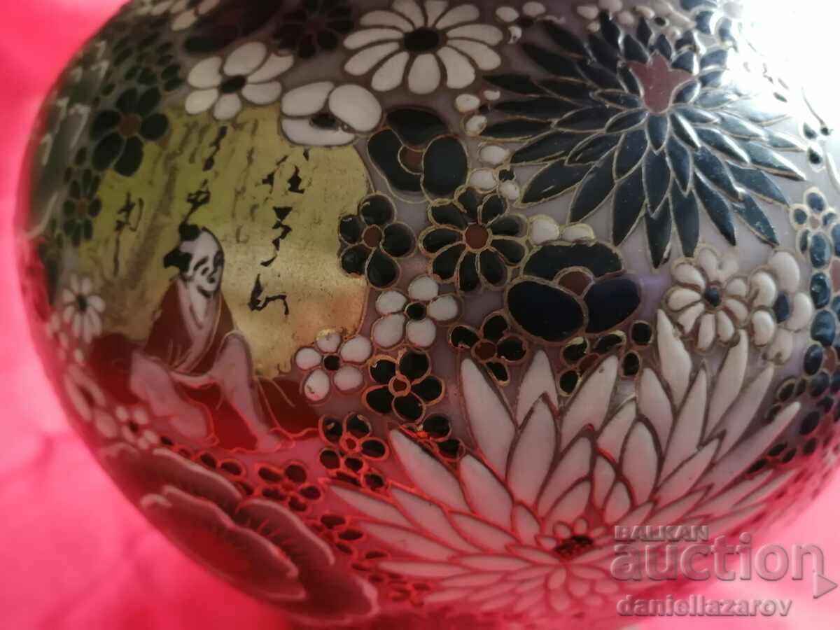 SATSUMA Large Urn, Vase, Hand Painted, Gold - 5 SATSUMA Large Urn, Vase, Hand Painted, Gold - 5
