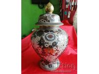 Urnă mare SATSUMA, vază, pictată manual, auriu