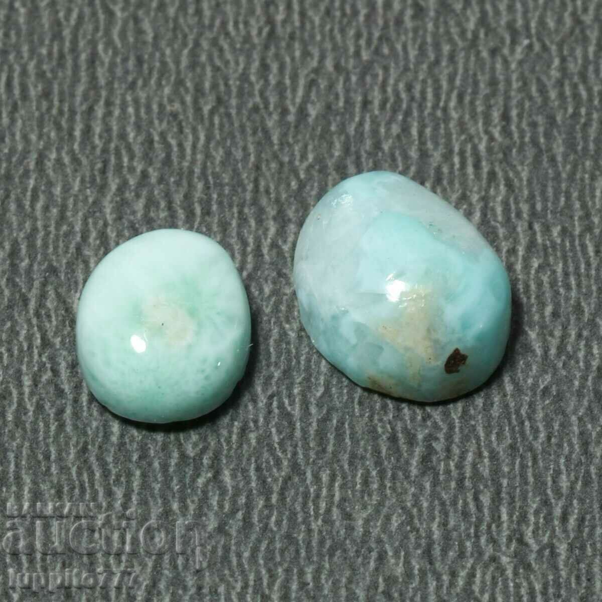 4,40 carate larimar 2 piese cabochon oval