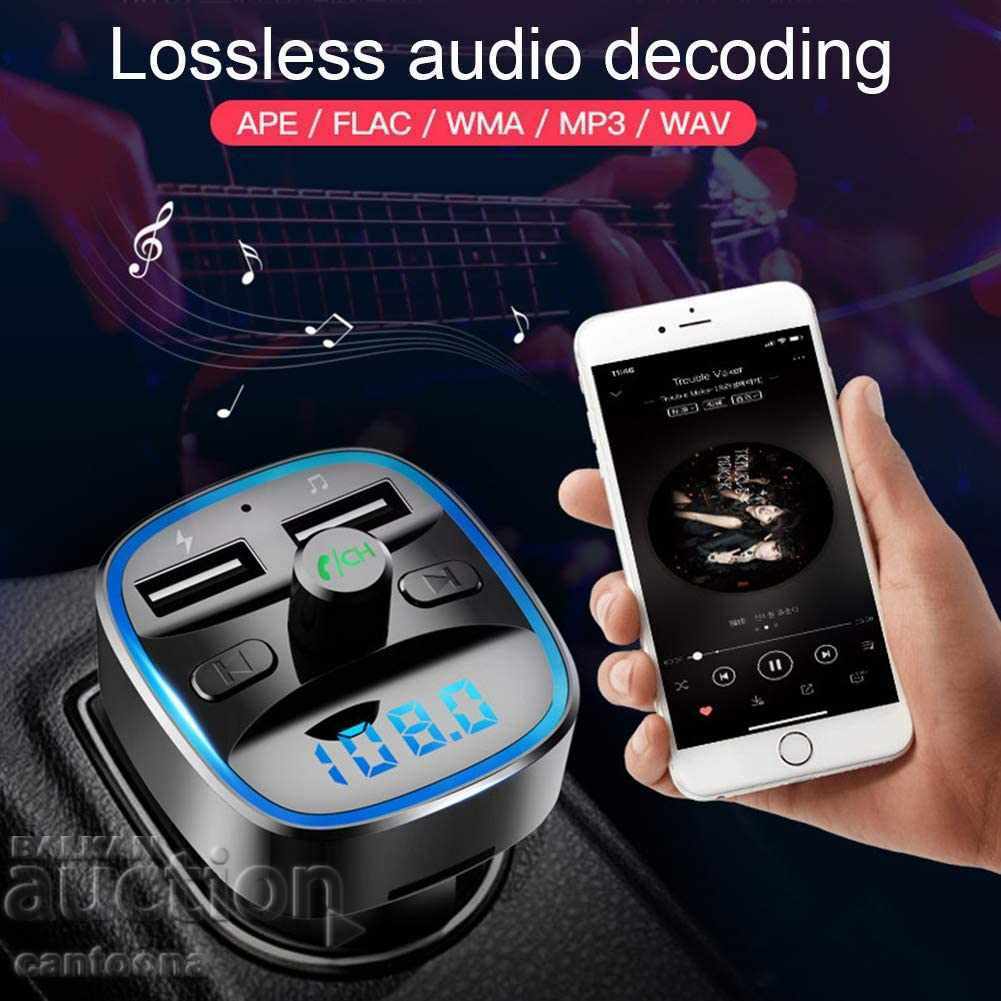 Δημοπρασία Πομπός FM Bluetooth 5.0, T25, VOLTMETER, MP3, micro SD,