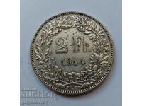2 франка сребро Швейцария 1944 B - сребърна монета #7