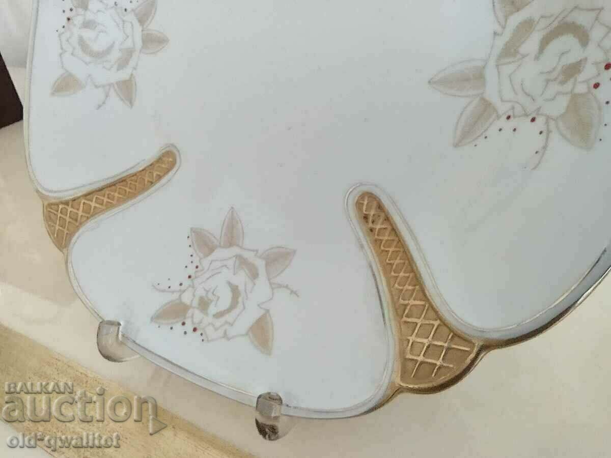Auction  Porcelain plate, porcelain from Germany - white gold