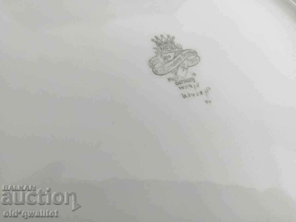 Porcelain plate, porcelain from Germany - white gold - 6