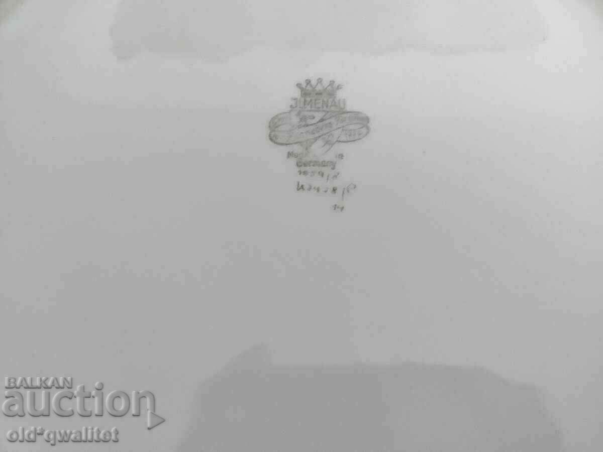 Porcelain plate, porcelain from Germany - white gold - 7