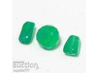 8.33 carat green onyx facet for string 3 pieces