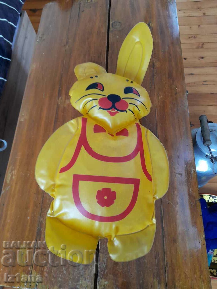 An old toy, an inflatable rabbit