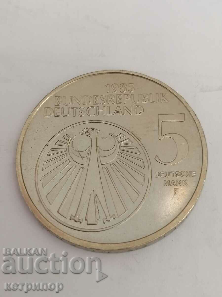 5 timbre Germania 1985 F nichel