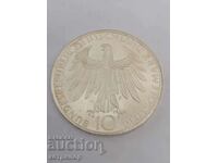10 timbre Germania 1972 F argint