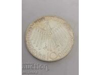 10 timbre Germania 1972 G argint