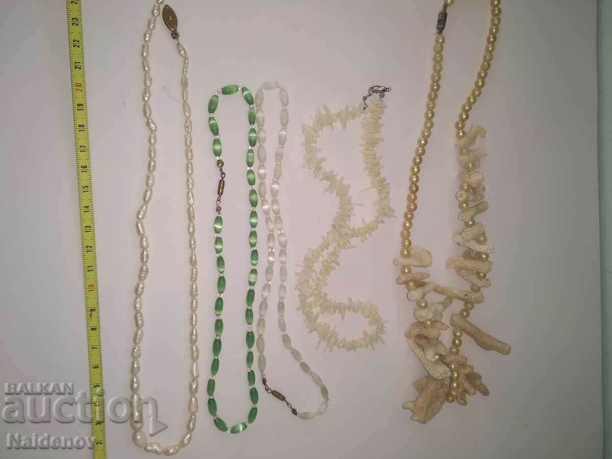 Lot necklace Necklace river pearls coral stones necklaces with price 60.00 BGN | € 30.68