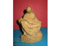 Pieta, a small Italian alabaster sculpture, Michelangelo