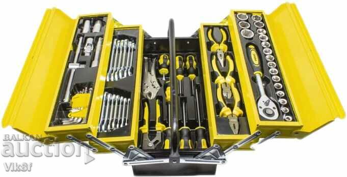 Metal folding suitcase with 60 tools-WMC TOOLS 60 pcs (WT-4060С)