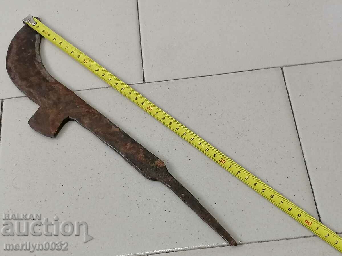 Old hand forged hammer, wrought iron blade - 6 Old hand forged hammer, wrought iron blade - 6