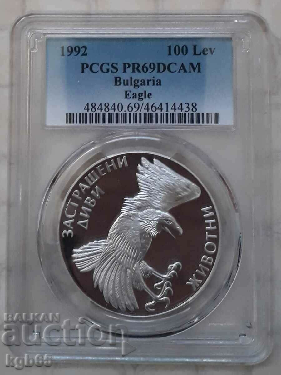 100 BGN 1992 PCGS PR69DCAM. Golden Eagle .