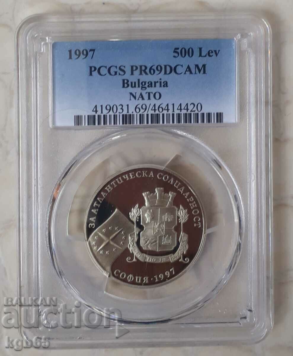 500 BGN 1997. PCGS PR69DCAM. NATO. 500 BGN 1997. PCGS PR69DCAM. NATO.