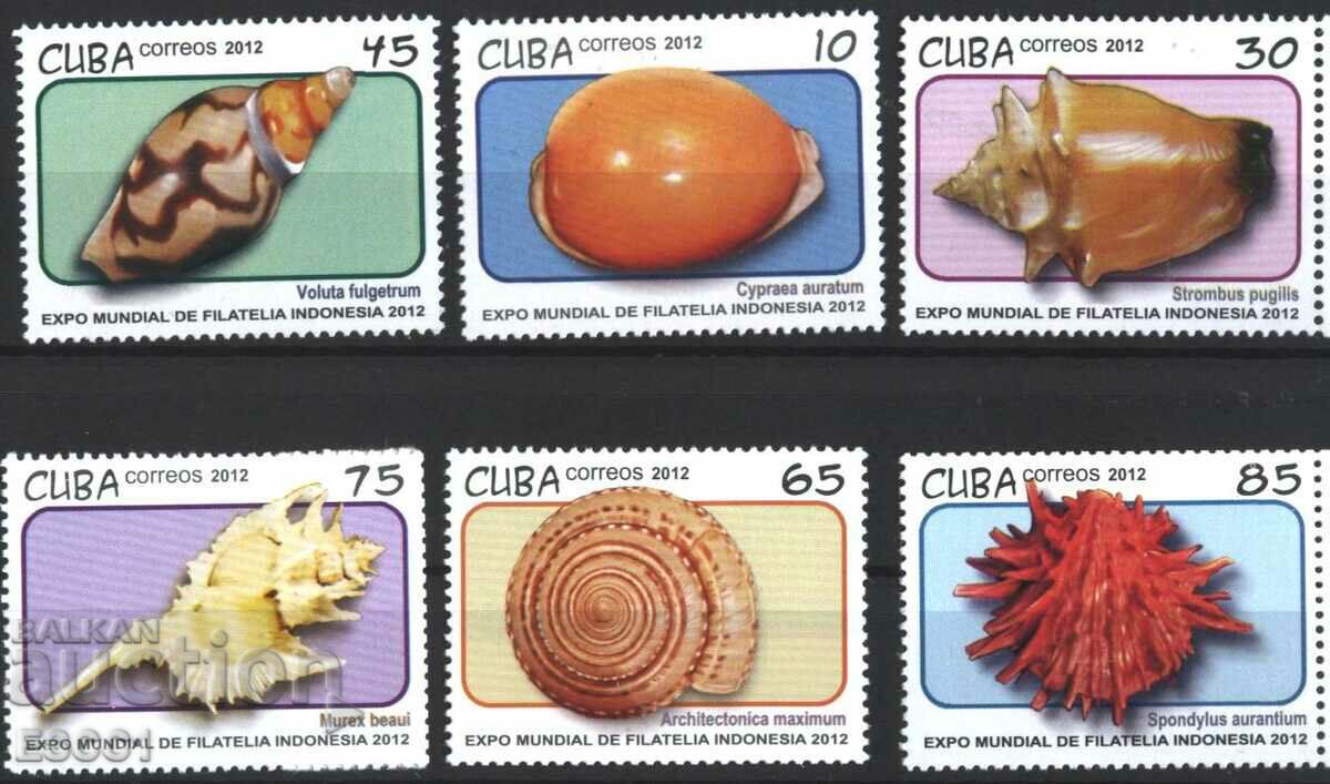 Чисти марки  Фауна Раковини 2012 от Куба