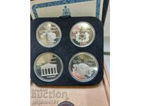 Set of 2x 5 and 2x 10 silver dollars Canada Olympics 1976 13