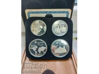 Set de 2x 5 și 2x 10 dolari argint Jocurile Olimpice din Canada 1976 17