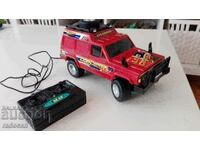 Old toy Jeep Land Cruiser with remote control