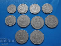Πολλά παλιά πολωνικά νομίσματα από το 1949