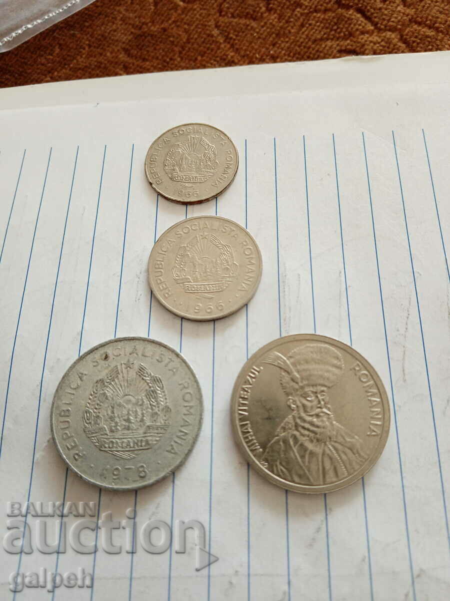 ROMANIA - LOT OF COINS - 4 pcs. - BGN 2 - 6 ROMANIA - LOT OF COINS - 4 pcs. - BGN 2 - 6