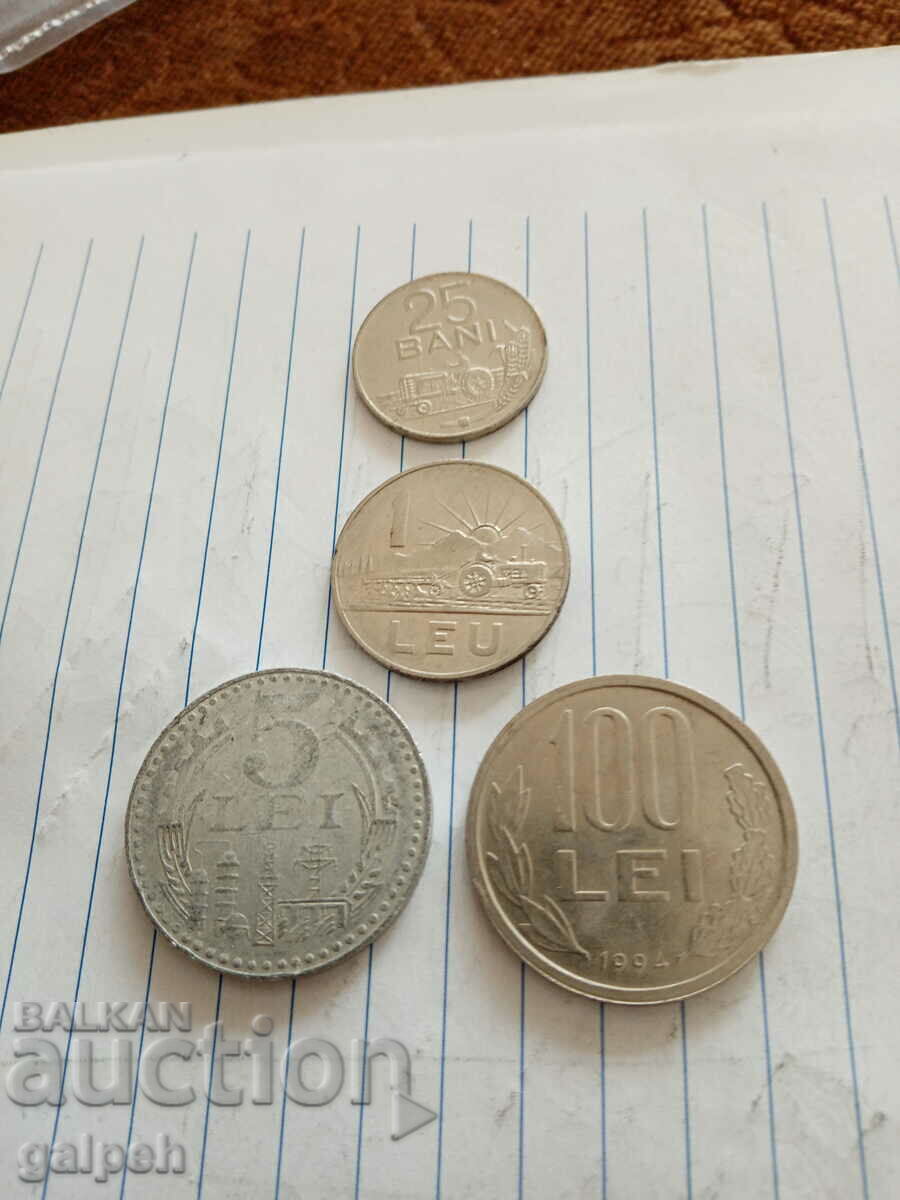 ROMANIA - LOT OF COINS - 4 pcs. - BGN 2