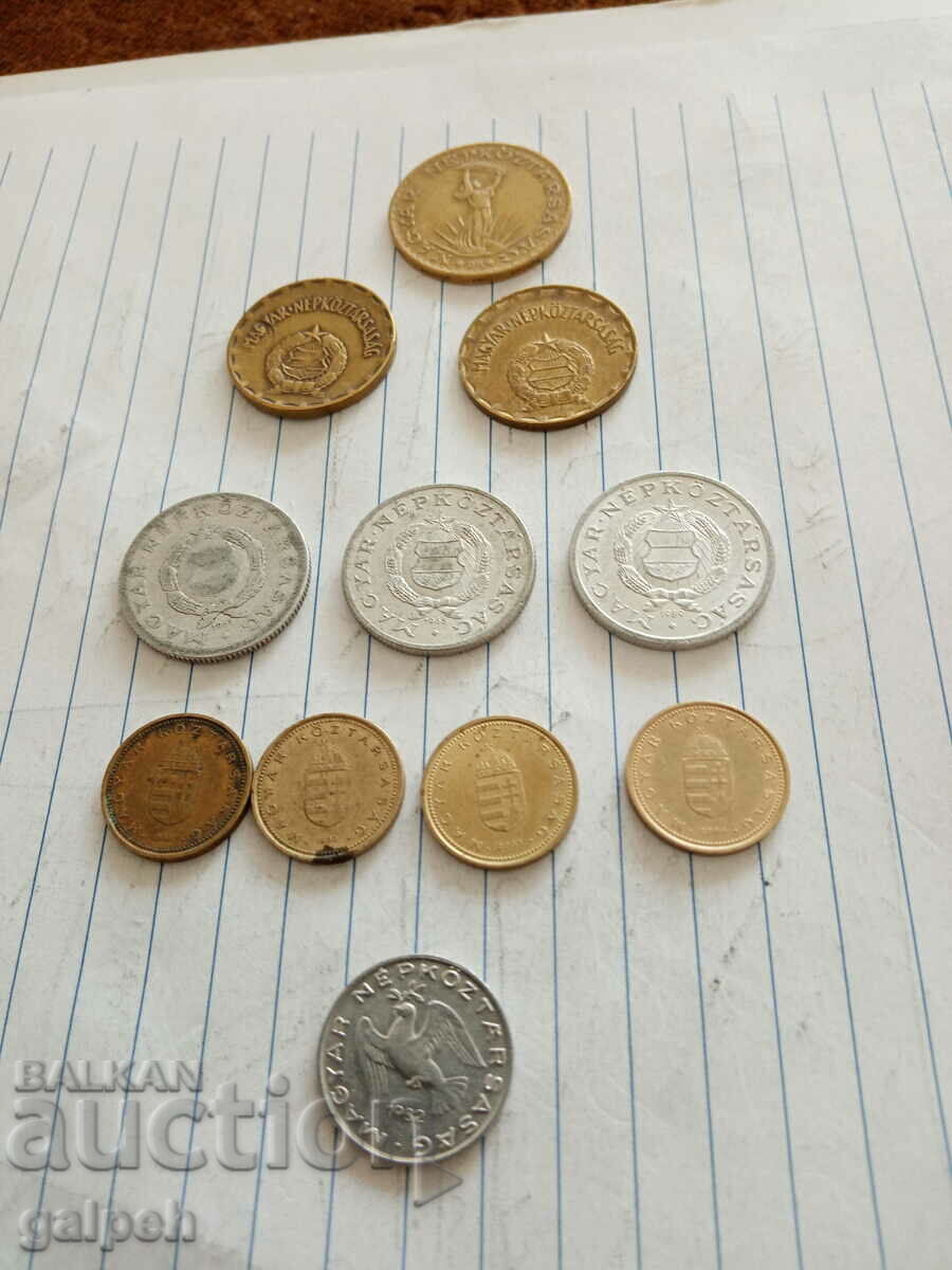 HUNGARY - LOT OF COINS - 11 pcs. - BGN 3 - 6 HUNGARY - LOT OF COINS - 11 pcs. - BGN 3 - 6