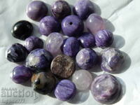 18.60 grams of charoite 22 pieces round cabochon
