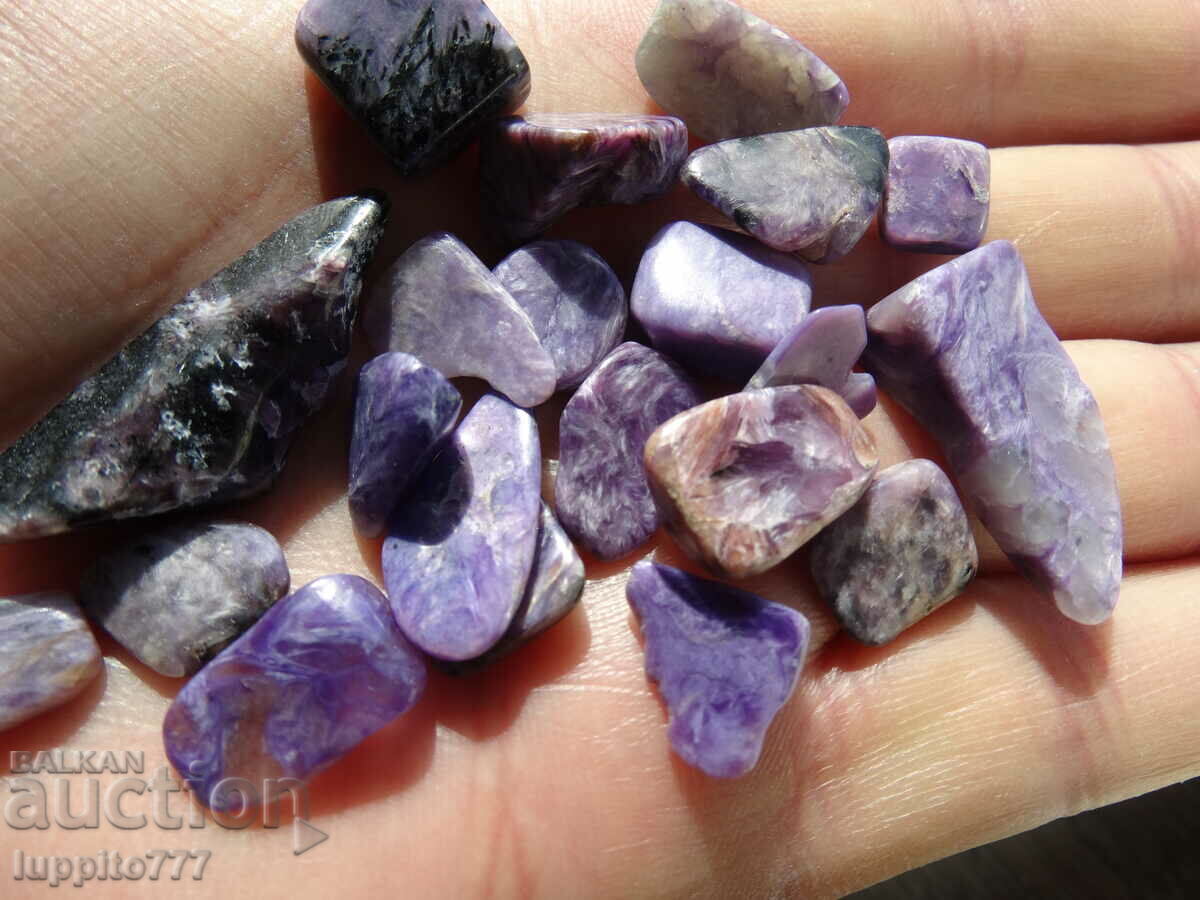 26.32 grams of charoite 20 pieces cabochon - 5 26.32 grams of charoite 20 pieces cabochon - 5