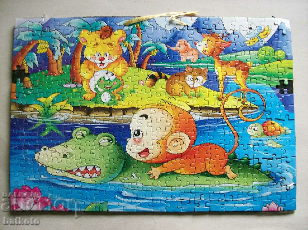 Old large children's puzzle 38/26 cm