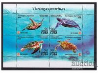 Κούβα 2020 Θαλάσσιες χελώνες καθαρό μπλοκ