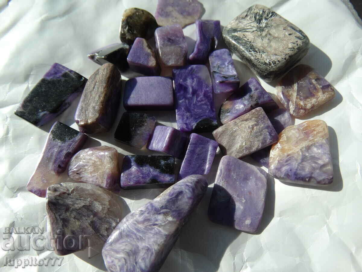 30.20 grams of charoite 26 pieces cabochon - 5 30.20 grams of charoite 26 pieces cabochon - 5