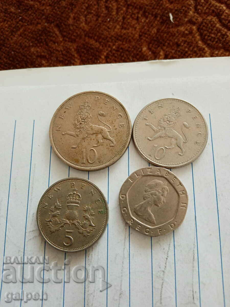 COINS - MIXED LOT - 15 pcs. - BGN 6 with price 4.80 BGN | € 2.45