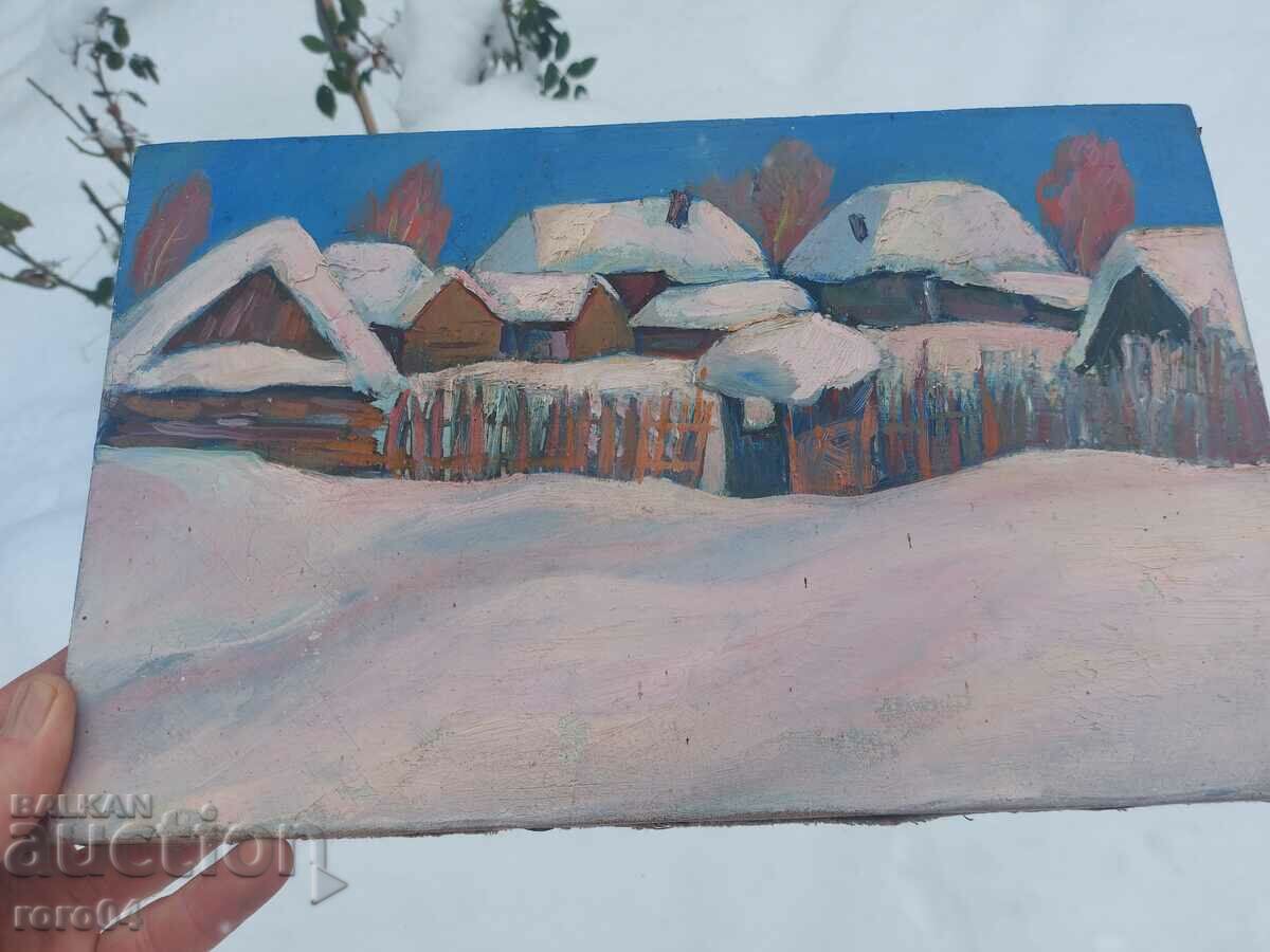 WINTER LANDSCAPE - ILLEGIBLE SIGNATURE with price 315.00 BGN | € 161.06 WINTER LANDSCAPE - ILLEGIBLE SIGNATURE with price 315.00 BGN | € 161.06