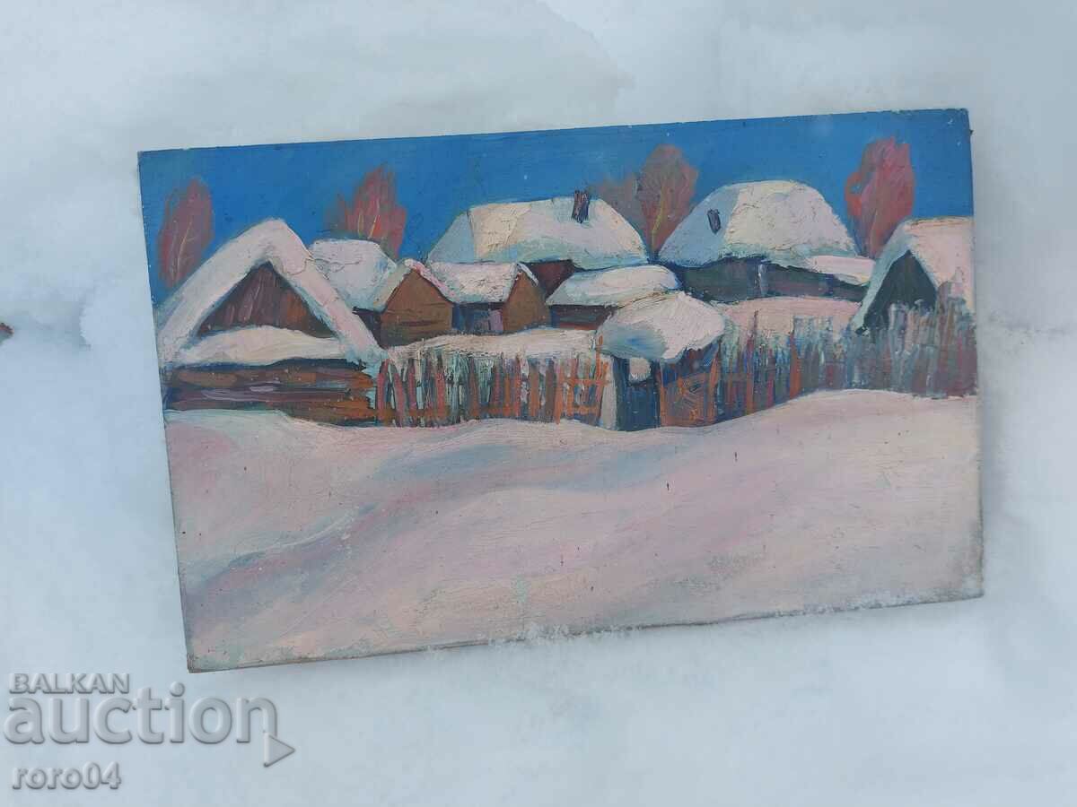 WINTER LANDSCAPE - ILLEGIBLE SIGNATURE - 5 WINTER LANDSCAPE - ILLEGIBLE SIGNATURE - 5