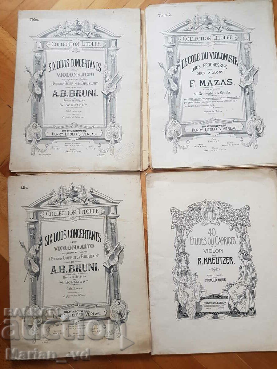 Lot of old sheet music editions with price 30.00 BGN | € 15.34 Lot of old sheet music editions with price 30.00 BGN | € 15.34
