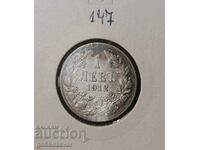 Bulgaria 1 lev 1912 argint. O monedă de strâns!