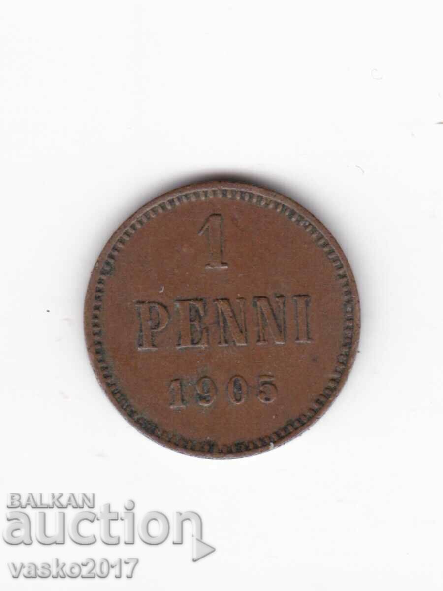 1 PENNI - 1905 Russia for Finland