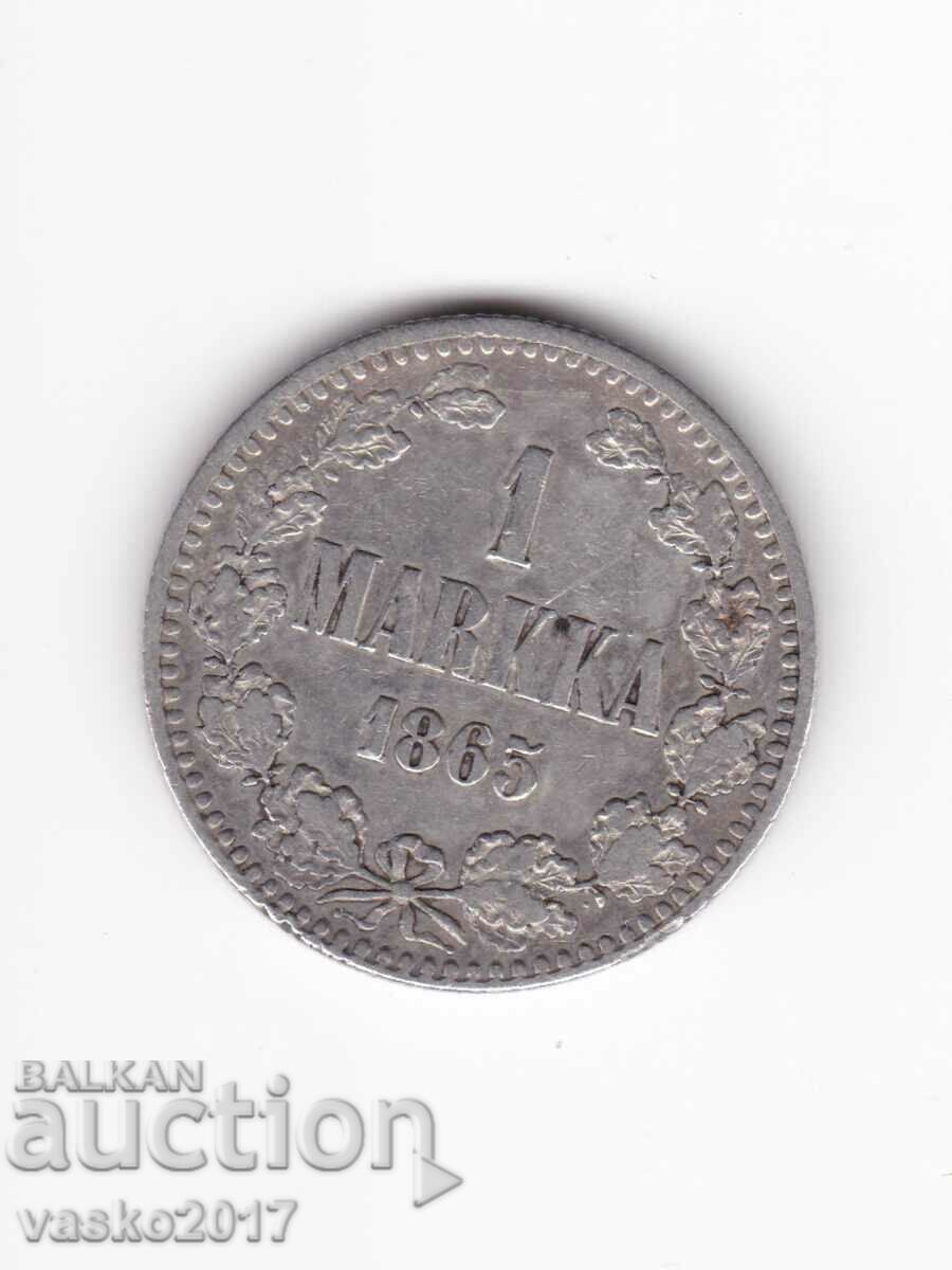 1 MARKKA - 1865 Russia for Finland