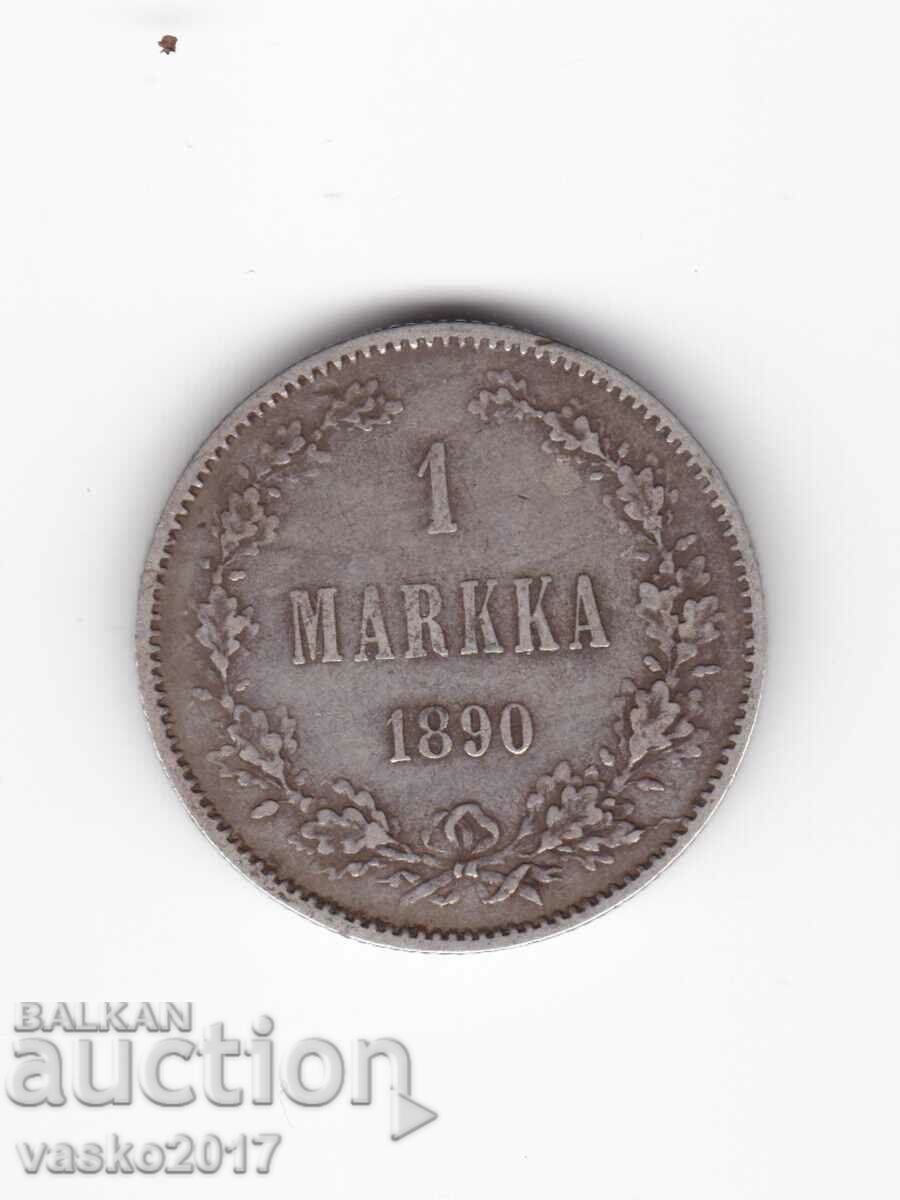 1 MARKKA - 1890 Russia for Finland