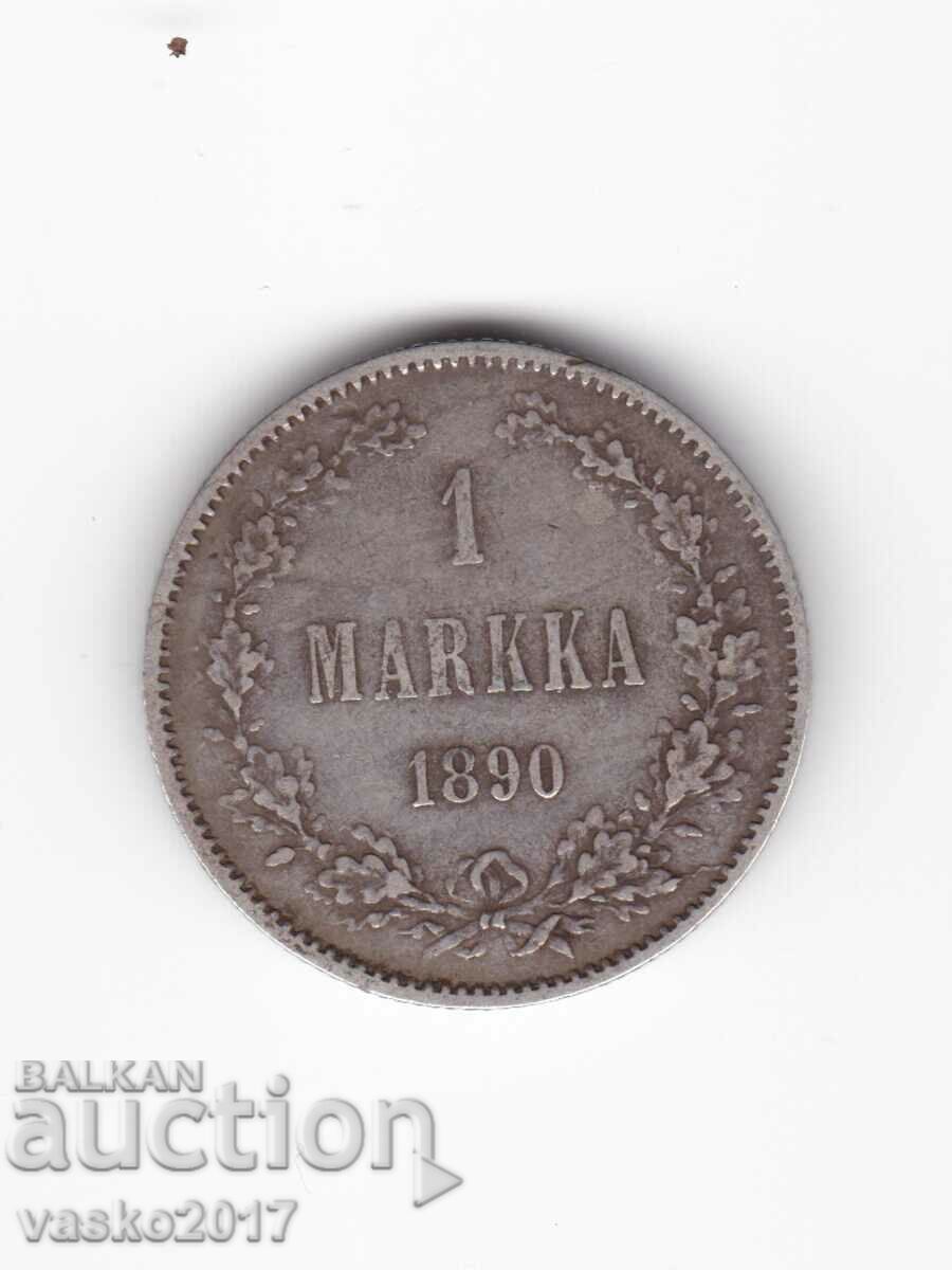 1 MARKKA - 1890 Russia for Finland 1 MARKKA - 1890 Russia for Finland