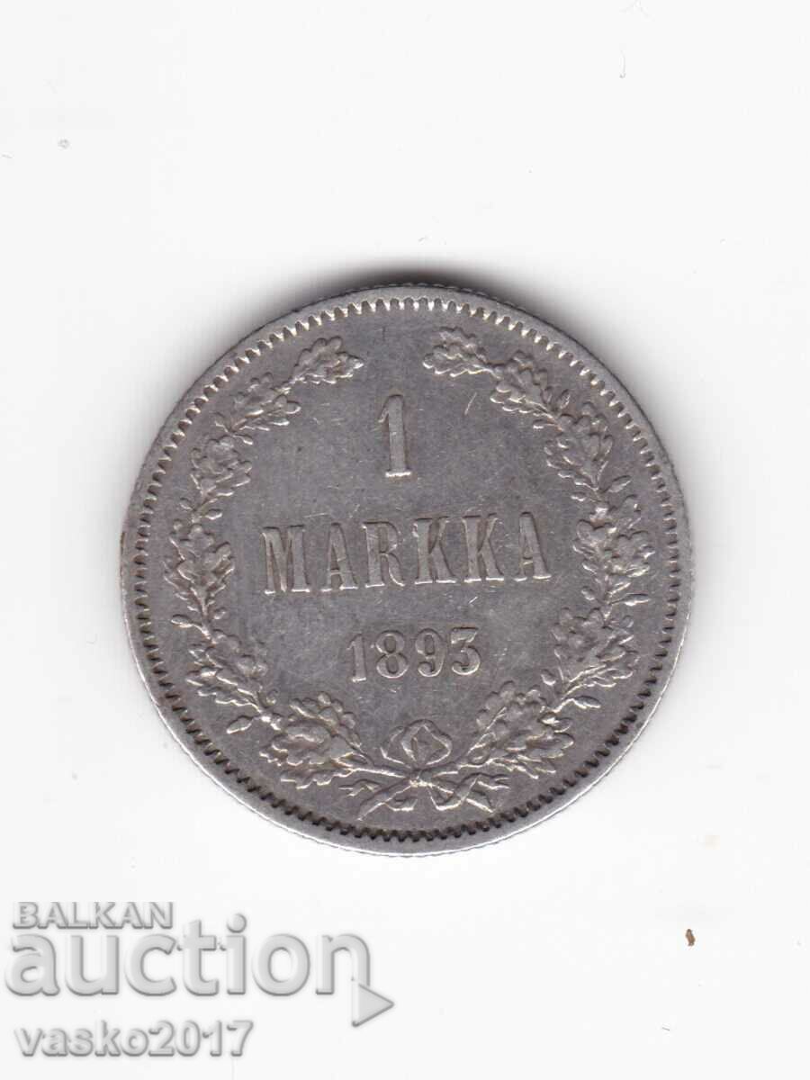 1 MARKKA - 1893 Ρωσία για τη Φινλανδία
