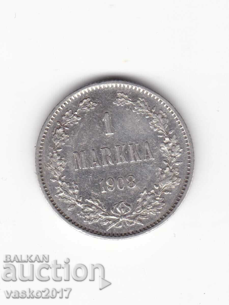 1 MARKKA - 1908 Russia for Finland 1 MARKKA - 1908 Russia for Finland