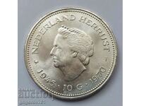 10 гулдена сребро Нидерландия 1970 - сребърна монета #2